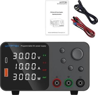 OEM Fuente De Alimentaci&oacute;n De Laboratorio, Voltaje Ajustable, Pantalla De Alta Precisi&oacute;n, Tps3010 Negra