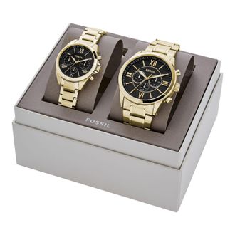 Fossil Unisex Flynn Chronograph, Gold-Tone Stainless Steel Watch