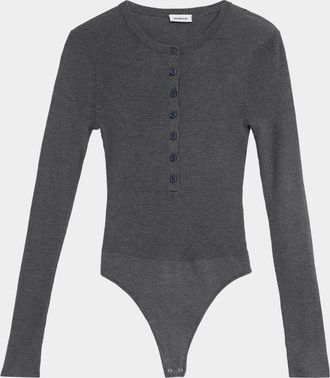 SIMKHAI Susanne Silk-Cashmere Bodysuit