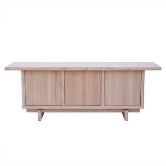 Naan Furniture Mueble de TV en pino macizo natural 148 cm Sin barnizar
