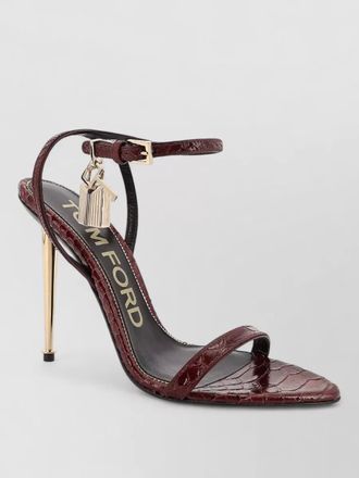 Tom Ford laminated leather sandals iconic padlock design