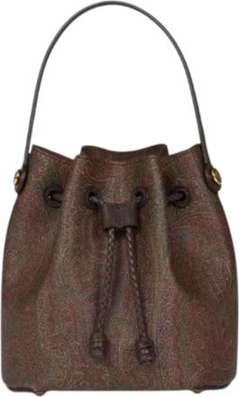Etro Mini Arnica Bucket Bag - Dames - Schoudertassen - Bruin - ONE Size - Katoen - Tassen