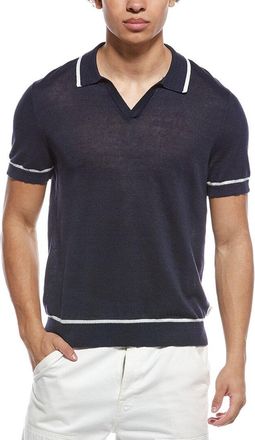 Onia Linen Johnny Collar Polo Sweater