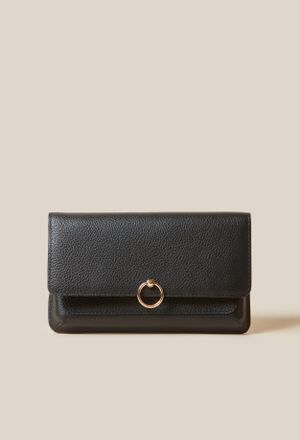 Claudie Pierlot Pochette large cuir grain&eacute;