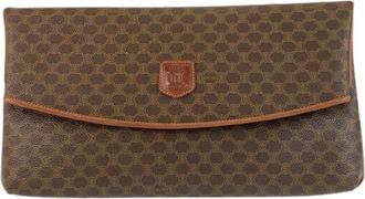 Celine Pre-owned Clutches, female, Brown, Size: ONE SIZE Pre-owned Macadam PVC Clutch Bag