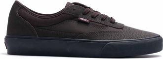 Vans Mens Skate Curren Caples Leather Skate Shoes In Dark Brown