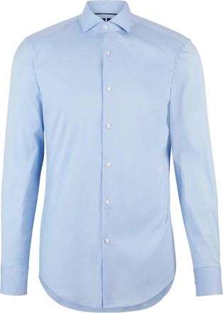 HUGO BOSS Hank Shirt - Heren - Zakelijke Overhemden - Blauw - 2XL - Katoen - Overhemden