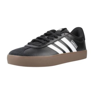 adidas VL Court 3.0 - Heren - Skateschoenen - Zwart - 44 2/3 EU - Leer - Fitness