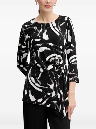 Joseph Ribkoff graphic-print knot top - Black