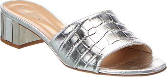 Baldinini Croc-Embossed Leather Sandal