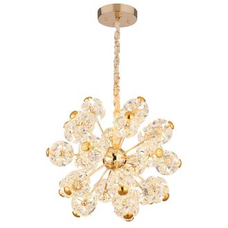 Globo Lighting Globo - L&aacute;mpara Colgante - Floriella - Dorado - Vidrio - &Oslash; 65cm