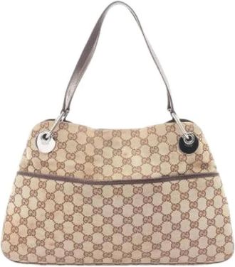 Gucci Pre-owned Shoulder Bags, female, Beige, Size: ONE SIZE Pre-owned Vintage Shoulder Bag