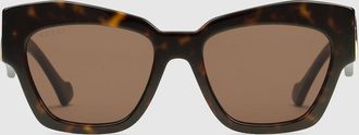 Gucci Cat-eye Frame Sunglasses, Brown
