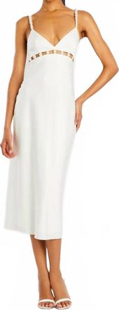 Retrof&ecirc;te Elodie Pearl Midi Dress In White