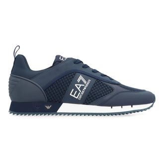 Emporio Armani Mesh Panelled Sneakers - Heren - Sneakers - Blauw - 41 1/3 EU - Polyester - Schoenen
