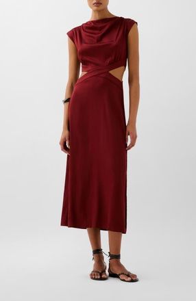 Scalpers Scsideopen Dress in Burgundy at Nordstrom, Size X-Large Eu