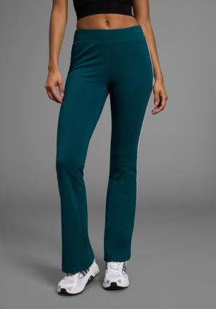 FAYN SPORTS Leggings FAYN SPORTS, Damen, Gr. 17, K + L Gr, blau (schwarz petrol), Jersey, Obermaterial: 90% Baumwolle, 10% Elasthan, unifarben mit Farbeinsatz, bo