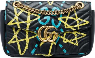Gucci Pre-owned Gucci Medium GG Marmont Matelasse Calfskin Ghost Shoulder Bag Ladies O46Z4E8M56FHR57N