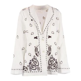 P.A.R.O.S.H. Light Jackets, female, Beige, Size: XS Embroidered Jacket