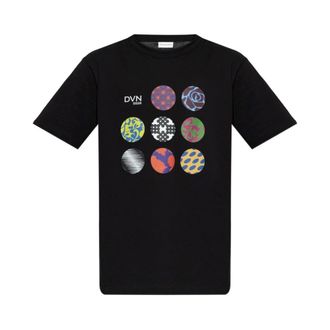 Dries Van Noten T-Shirts, male, Black, Size: XL Cotton Jersey T-shirt