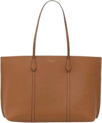 Tory Burch Perry Tote - Dames - Shoppers - Bruin - ONE Size - Katoen - Tassen