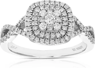 Vir Jewels 1/2 cttw Lab Grown Diamond Ring in Sterling Silver For Women