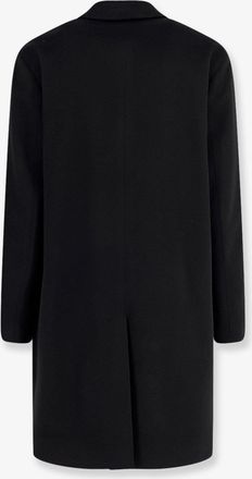 Hev&ograve; Mens Coat Cassano Black Virgin Wool