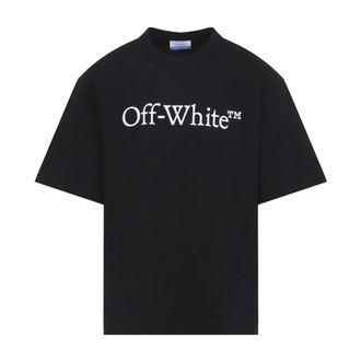 Off-white T-Shirts, male, Black, Size: S Big Bookish Skate T-shirt