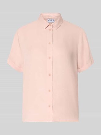 Jake*s Casual Regular Fit Hemdbluse mit 1/2-Arm in Hellrosa, Gr&ouml;&szlig;e 34