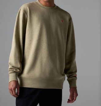 Rabbit Go-To Long Sleeve Crew Top In Pale Brown
