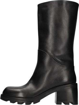 Elena Iachi E2698 Talconero - Dames - Laarzen met Hak - Zwart - 38 EU - Leer - Schoenen