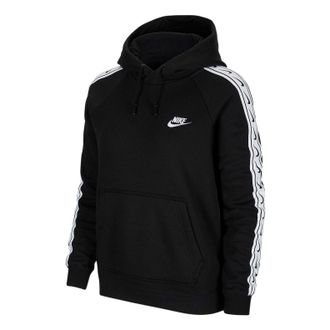 Nike (WMNS) Nike Club Woven Allover Print Hoodie Black CU9262-010