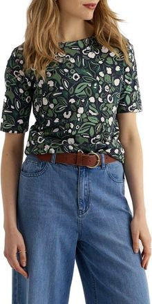 Seasalt Cornwall Poisson Print Organic Cotton T-Shirt in Garden Plants Inkwell at Nordstrom, Size 6