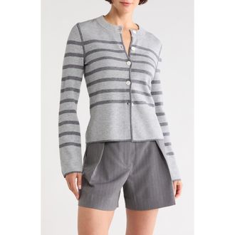 Derek Lam Mariana Reversible Button-Up Sweater in Light Grey Dark Grey at Nordstrom Rack, Size X-Small