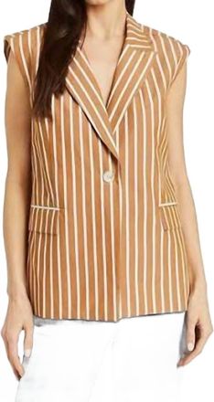 Drew Brooke Vest In Coffee Tan