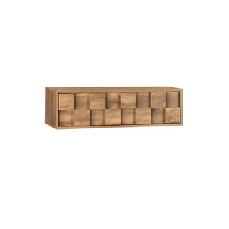 Klast Mueble recibidor flotante efecto madera natural 87 cm x 24 cm