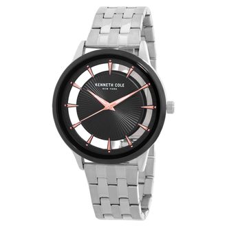 Kenneth Cole Transparency Quartz Black Dial Mens Watch KCWGG2174701