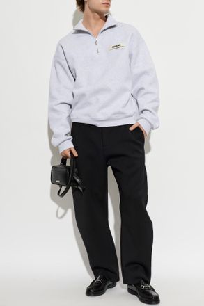 Jacquemus Sweatshirt With A Stand-up Collar, Mens, Grey