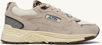 Autry SNEAKERS HYPERWAY IN SUEDE E MESH SAND MARSHMALLOW E LEOPARD