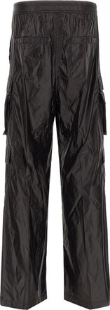 Rick Owens Mens Black Nylon Cargo Pants