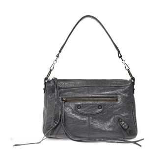 Balenciaga Le City Moto Schoudertas - Heren - Tassen - Grijs - Maat: ONE Size Katoen