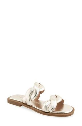 Aerosoles Colette Slide Sandal in Gold Metallic Faux Leather at Nordstrom Rack, Size 9