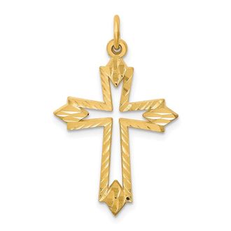 Diamond2Deal 10k Yellow Gold Cross Charm