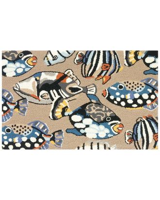 The Rug Market Pattern Fish Toss 24x36in Doormat