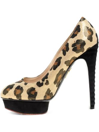 Charlotte Olympia platform leopard pumps - Neutrals