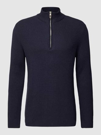 Tom Tailor Troyer im unifarbenen Design in Marine Melange, Gr&ouml;&szlig;e XXL