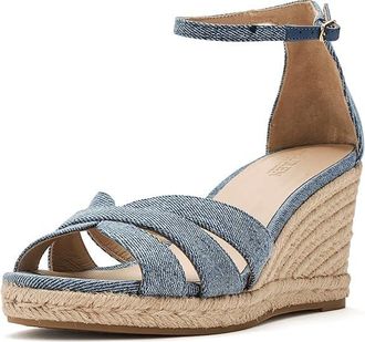 Lauren Ralph Lauren Nellie Washed Denim Espadrille Womens Shoes Blue : 5.5 B - Medium, Textile