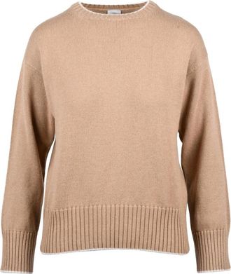 Eleventy Pullover Girocollo - Dames - Ronde hals truien - Beige - S - Kasjmier - Truien & Vesten