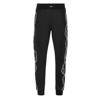 Philipp Plein Heren, Broeken, Zwart, Maat: M Katoen