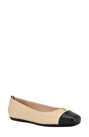 Tommy Hilfiger Bekim Cap Toe Flat in Mna01 at Nordstrom, Size 6.5